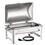 Rechaud Elétrico Banho-Maria Retangular Tramontina Inox c/ Tampa Basculante e 2 Cubas - 8,4 L