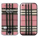 Skin I Stick p/ Iphone 3 Xadrez Inglês Rosa