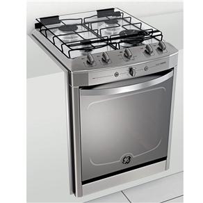 Fogão de Embutir GE 4 Bocas Grill c/ Timer - Inox