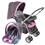 Carrinho de Bebê Cosco Reverse Travel System c/ Bebê Conforto CD200TS - Rosa