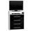 Cômoda Zanzini Favorita para TV/DVD - 03800004 - Branco/Preto