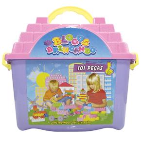 Pote Lotus 101 Peças Coloridas para Montar 2124 - Roxo