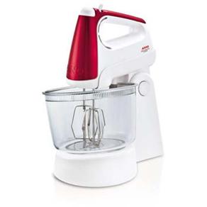 Batedeira Arno Inclinata Collection SX55 com Tigela Transparente - Branca/Vermelha