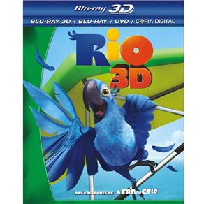 Blu-Ray 3D + Blu-Ray + DVD / Cópia Digital - Rio - 3 Discos