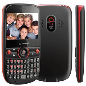 Celular Desbloqueado Multilaser Star P3111 Preto/Vermelho QWERTY, Dual Chip c/ Câmera, Rádio FM, MP3, Bluetooth e Fone de Ouvido