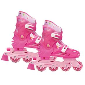 Patins Ajustável Long Jump Hello Kitty M LJK003M - Tamanho 30 ao 33