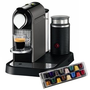 Cafeteira Expresso Nespresso Automática CitiZ&Milk C120 Titan - 19 Bar + Welcome Set Nespresso Grands Crus p/ Degustação