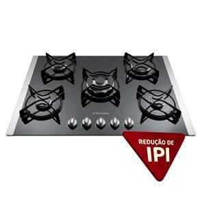 Cooktop a Gás 5 Bocas Electrolux c/ Mesa de Vidro GC75G