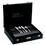 Faqueiro Euro Home FQM345 c/ 75 Peças e Estojo Black Piano + + Conjunto de Potes c/ Tampa Euro Home IN0068 c/ 3 Peças