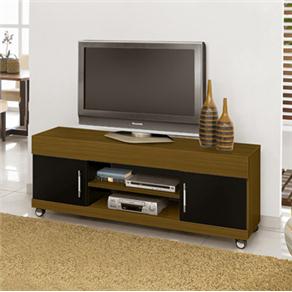 Rack EDN Malibu 71025 - Imbuiá e Preto
