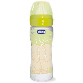 Mamadeira Chicco Well Being Fisiológica Transparente c/ Tampa Protetora - 330 ml