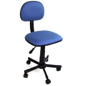 Cadeira Assentex Secretaria Laminada com Pistão a Gás e Capa - Azul