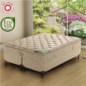 Colchão King Size Minaspuma Native Bambu com Molas Ensacadas e One Side Bege 