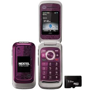 Nextel Motorola i786w Roxo/Prata Câmera 2MP, MP3 Player,  Bluetooth, GPS, Fone de Ouvido e Cartão 2GB
