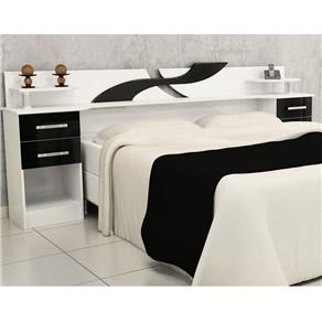Cabeceira Casal Gelius Melissa - Branco/Preto