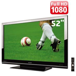 TV 52" LCD Semp Toshiba 52XV650DA Full HD c/ Entradas HDMI e USB, Slot Cartão e Conversor Digital - 120Hz