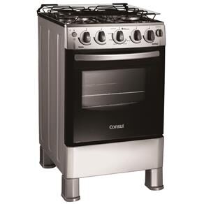 Fogão Consul 4 Bocas Facilite CF550BR c/ Timer - Inox