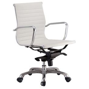 Cadeira Giratória Home Office Soho com Regulagem de Altura à Gás - Branco - Importado