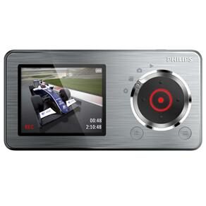 MP4 Player Philips SA2CAM08K Aço Escovado 8GB c/ Câmera, Rádio FM e Gravador de Voz