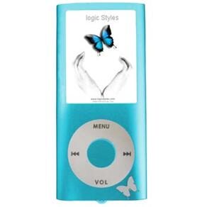 MP4 Player Logic FL670 Azul 4GB c/ Rádio FM, Gravador de Voz, Visor 1.8" e Micro SD