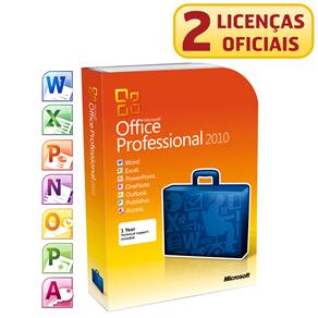 Microsoft Office Professional 2010 - Word/Excel/Power Point/One Note/Outlook/Publisher/Access - 2 Licenças Oficiais