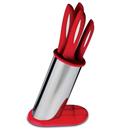 Conjunto de Facas Euro Home Cepo Vermelho c/ 6 ...