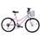Bicicleta Aro 24 Houston Bristol Peak BR24PKJ 21 marchas c/ Cesta - Prata/Rosa Munique