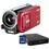 Filmadora Digital Sanyo VPC-TH1 HD Vermelha c/ LCD 3,0" e Zoom Óptico 30x + Cartão de Memória PQI SD 2GB + HD Externo 120GB Preto