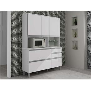 Cristaleira Palmeira Régia c/ 6 Portas e 2 Gavetas - Branco