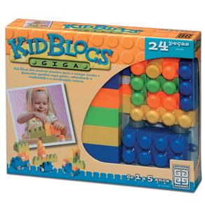 Blocos de Montar Grow 01265 Kid Blocs Cartucho c/ 24 Peças 