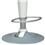 Banco Alto Stool c/ Regulagem de Altura à Gás Branco Importado - 2 Peças