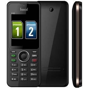 Celular Desbloqueado Freecel F45 Preto c/ Câmera 1.3MP, Dual Chip, Rádio FM, MP3 Player, Bluetooth e Fone de Ouvido