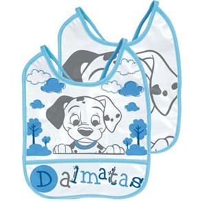 Babador Baby Go Dálmatas Frente e Verso Algodão Plastificado 2350 - Azul