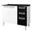 Gabinete Itatiaia Dakar c/ 3 Portas e 2 Gavetas - Branco/Preto