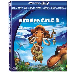 Blu-Ray 3D + Blu-Ray + DVD / Cópia Digital - A Era do Gelo 3 - 3 Discos