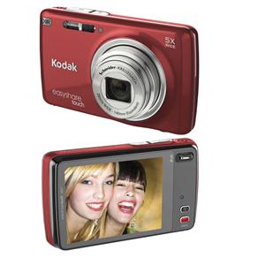 Câmera Digital Kodak Easyshare M577 Vermelha c/ 14 MP, LCD Touch 3.0", Zoom Óptico 5x, Detector de Faces, HDMI e Compartilhamento c/ Redes Sociais