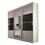 Guarda-Roupa Móveis Europa Eros Espelhado c/ 3 Portas 3817 - Branco/Preto