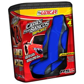 Conjunto de Capas para Bancos Luxcar Tuning 7233 - Preto/Azul