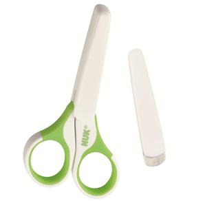 Tesoura p/ Crianças Nuk c/ Capa Protetora - Verde