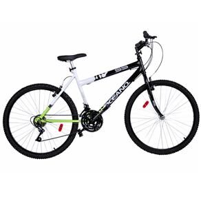 Bicicleta Aro 26 Oceano Progress 18 Marchas - Preta/Branca/Verde