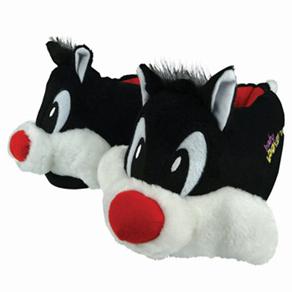 Pantufa Infantil Ricsen Frajola Baby - Preta/Branca - Tam. 22 ao 30