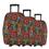 Conjunto de Malas Batiki A60091 com 3 Peças P/M/G - Floral