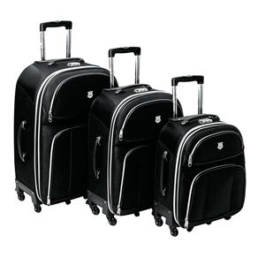 Conjunto de Malas Batiki HL380 com 3 Peças P/M/G - Preto