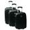 Conjunto de Malas Batiki F186 com 3 Peças P/M/G - Preto