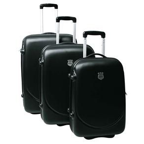 Conjunto de Malas Batiki F186 com 3 Peças P/M/G - Preto