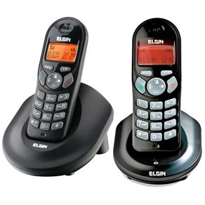 Telefone s/ Fio Elgin TSF-4001 Preto c/ Id. Chamadas e Viva-voz + Ramal
