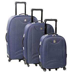 Conjunto de Malas Batiki Venice HD206 com 3 Peças P/M/G - Azul