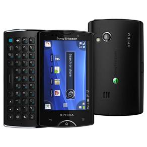 Celular Desbloqueado Claro Sony Ericsson Xperia™ Mini Pro Preto com Câmera 5.0MP, Rádio FM, MP3, Bluetooth, Wi-Fi, Fone de Ouvido e Cartão 2GB