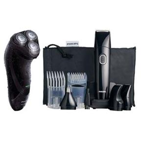 Barbeador Philips Seco e Molhado AquaTouch AT751/14 + Aparador de Pelos Philips Multigroom QG3250 