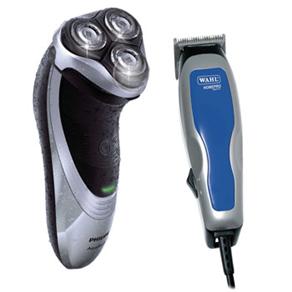 Barbeador Philips Seco e Molhado AquaTouch Plus AT891/14 + Cortador de Cabelo Wahl HomePro Basic - 110V 